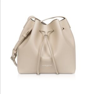 Lancaster Paris bucket bag purse in moonstone